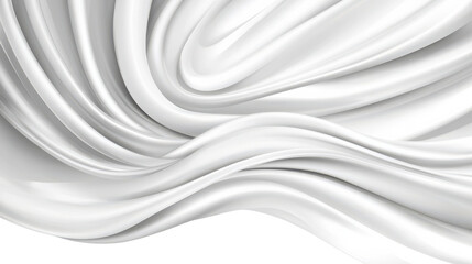 Smooth White Fabric Flowing Elegantly in Graceful Curves and Soft Textures for Background Use