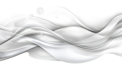 Soft Flowing White Waves Background for Elegant Design and Contemporary Art Creations