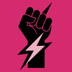 Obraz premium vector illustration of a hand holding a sign