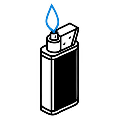 gas lighter vector illustration
