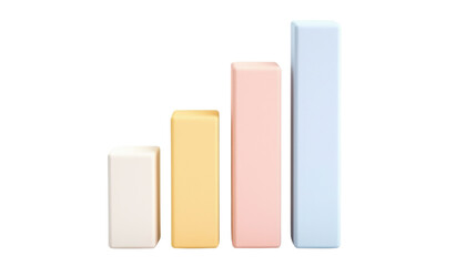 Colorful 3D Bar Graph Representation of Growth and Progress in Business and Finance Analysis