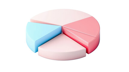 3D Pie Chart Representation with Soft Colors for Data Visualization and Analytical Concepts