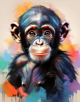Schimpanse Portrait