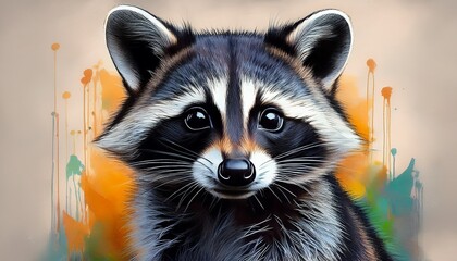 Waschb&auml;r Portrait