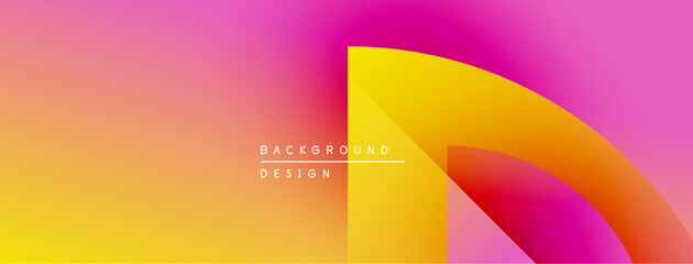 Abstract gradient background. Yellow, pink hues blend smoothly. Modern design element for digital projects. Minimalist aesthetic.