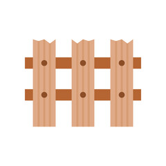 Brown wooden fence icon vector design