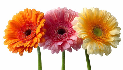 Beautiful collection of vibrant gerbera daisies showcasing vivid colors and stunning details, perfect for floral decor.