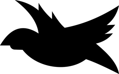 Birds icon, Flying birds, animals, black silhouette, monochrome bird logo, abstract sticker on house wall or glass, Printable, protect birds from impact vector symbols, template designs art elements