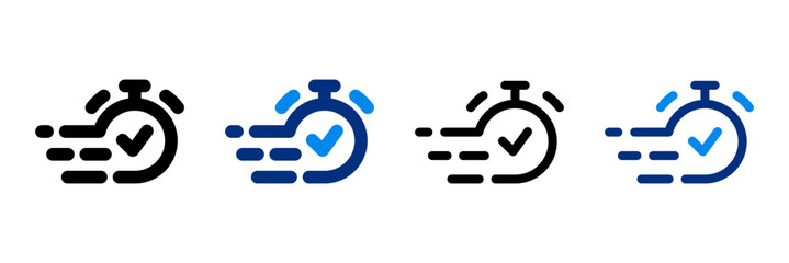 Quick Response Icon Set Multiple Style Vector Illustration