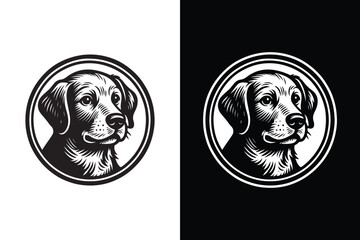 dog vintage retro logo 