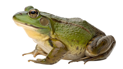 Fototapeta premium American Bullfrog Isolated on Transparent Background