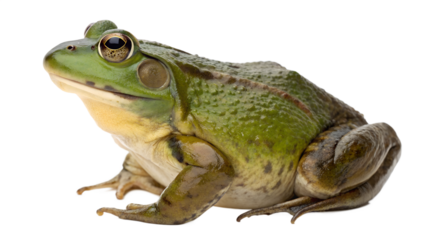 American Bullfrog Isolated on Transparent Background