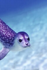 Purple Seal Pup Underwater