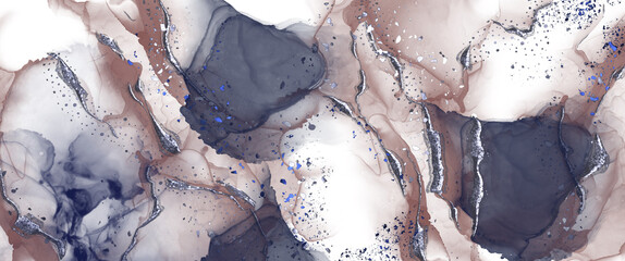 abstract illustration created by hand, brown-grey colour accent, png file format