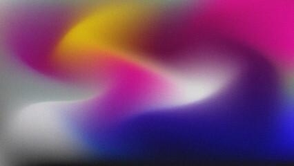 Colorful pink, purple yellow blue and gray abstract gradient noise grain background