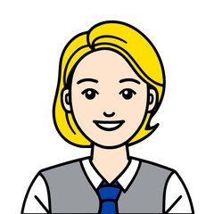 young woman avatar character