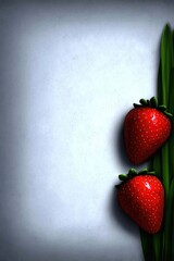Two strawberries on textured background
