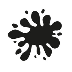 Black base color vector paint splotch. Great for other design resources with kids and art themes.
