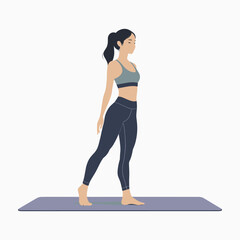 Woman Doing Yoga Exercise Illustration