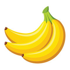  bananas on white background