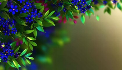 Vibrant floral border