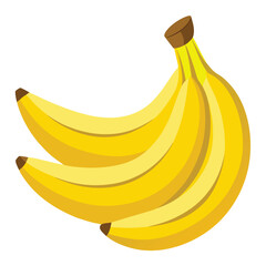  bananas on white background