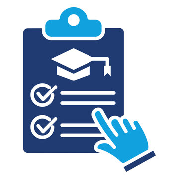 Study Program Flat Blue Icon