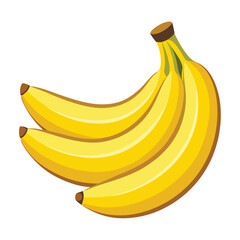  bananas on white background
