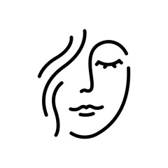 Beauty women hair leaf logo ,beauty nature hair icons, salon symbol, spa logo, beautiful girl icon, beauty cosmetic, eco fashion, makeup, hairdressing girl vector isolated on transparent background.