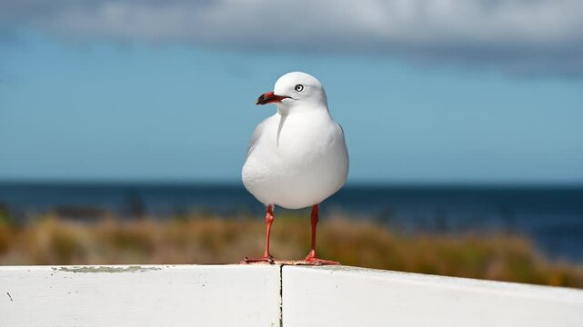 Seagulls in Wellington, New Zealand