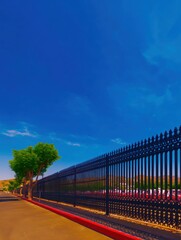 Sunny parking lot view