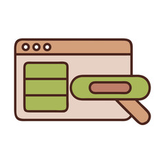 Top Search Bar Icon on Webpage