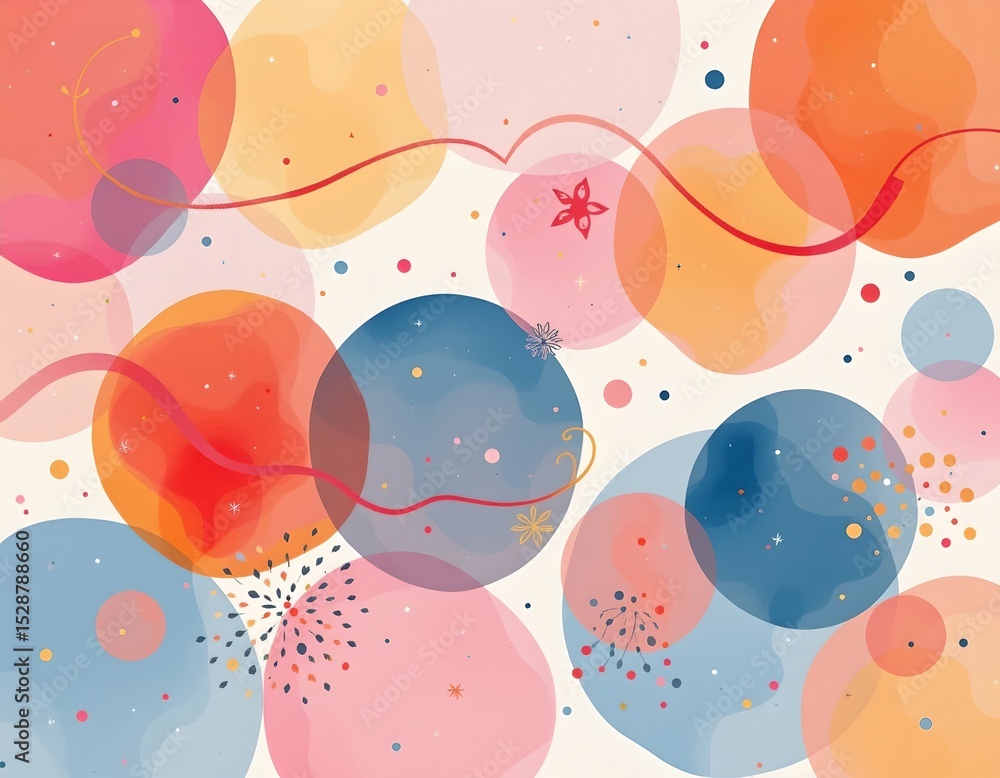 Poster watercolor inspired soft blobs with gentle gradients, minimal detail.