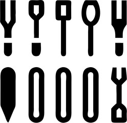 set of kitchen utensils