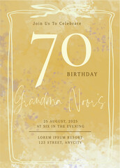 free elegant timeless vector watercolor invitation birthday party  celebration background  card
