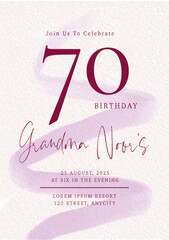 free elegant timeless vector watercolor invitation birthday party  celebration background  card
