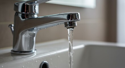  Crystal Clear Water from Chrome Faucet