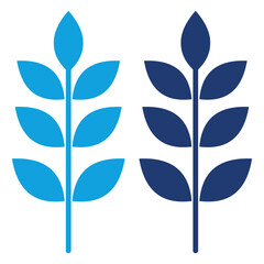 Wheat Flat Blue Icon