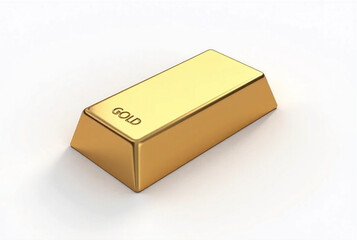 Gold Bar Product Mockup on White Background