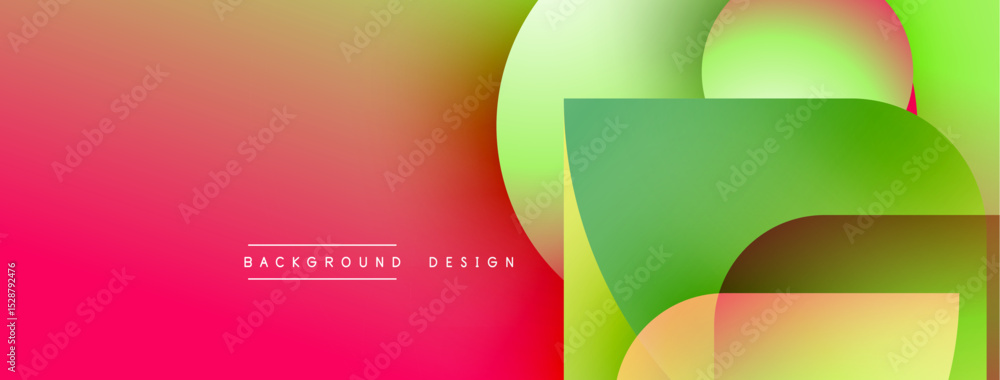 Aufkleber Vibrant abstract background. Gradient colors blend, creating modern visual effect. Overlapping shapes add depth, texture.