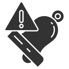 Alert Glyph Icon Element For Design