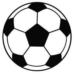 Flat Icon Design Soccer Ball or Football for Sports