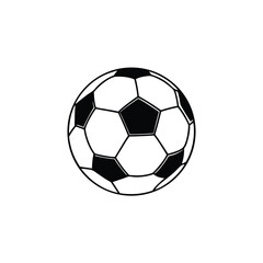 Simple Black Soccer Ball Icon Football Graphic Design