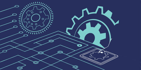  futuristic technological grid background