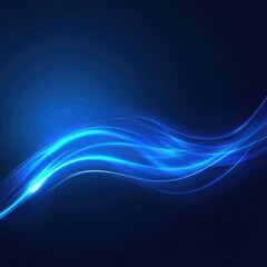 Obraz premium Abstract blue wave background with fluid curves and gradient lighting, wallpaper, background
