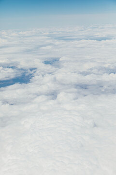Landscape on the tops of the mountains of the Caucasus from an airplane elluminator