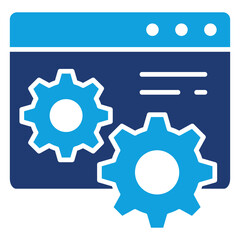 Setting Flat Blue Icon