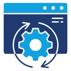 Update Flat Blue Icon