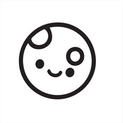 Obraz premium cute planet icons for children's book entertainment and children's learning books