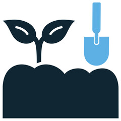 Farming icon vector for general cultivation practices, livestock raising, and food production. Ideal for illustrating agricultural work, rural environments, and harvest.